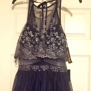 Beautiful navy blue special occasion dress